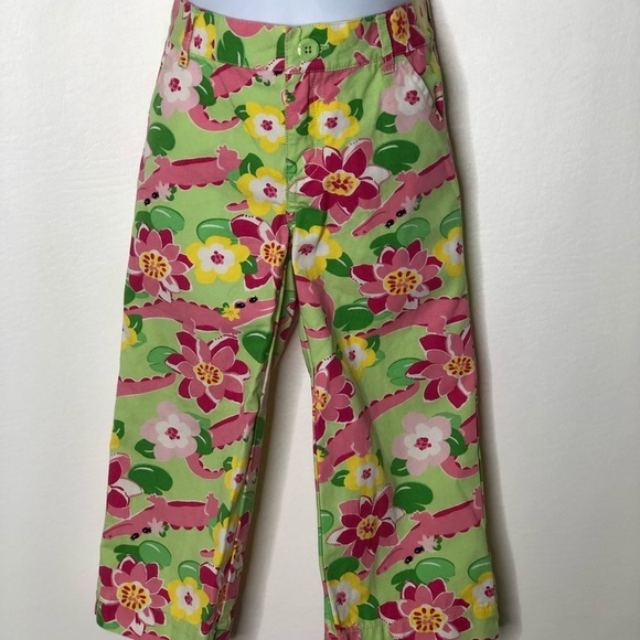 Gymboree Other - Gymboree girls Alligator Floral Cropped pants